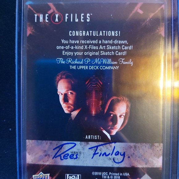 X Files Sketch Card By Rees Finlay - Picture 2 of 2